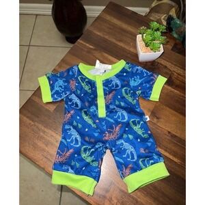 Build-A-Bear Workshop Blue Dinosaur Sleeper Pajamas Blue Plush Stuffed Animal